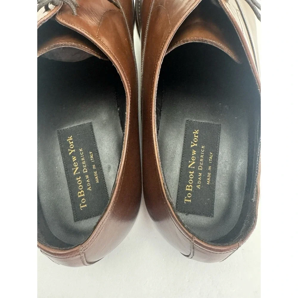 To Boot New York BRANDON Cognac Cap Toe Oxford Lace Up Shoes‎ 13 W Wide W/Box